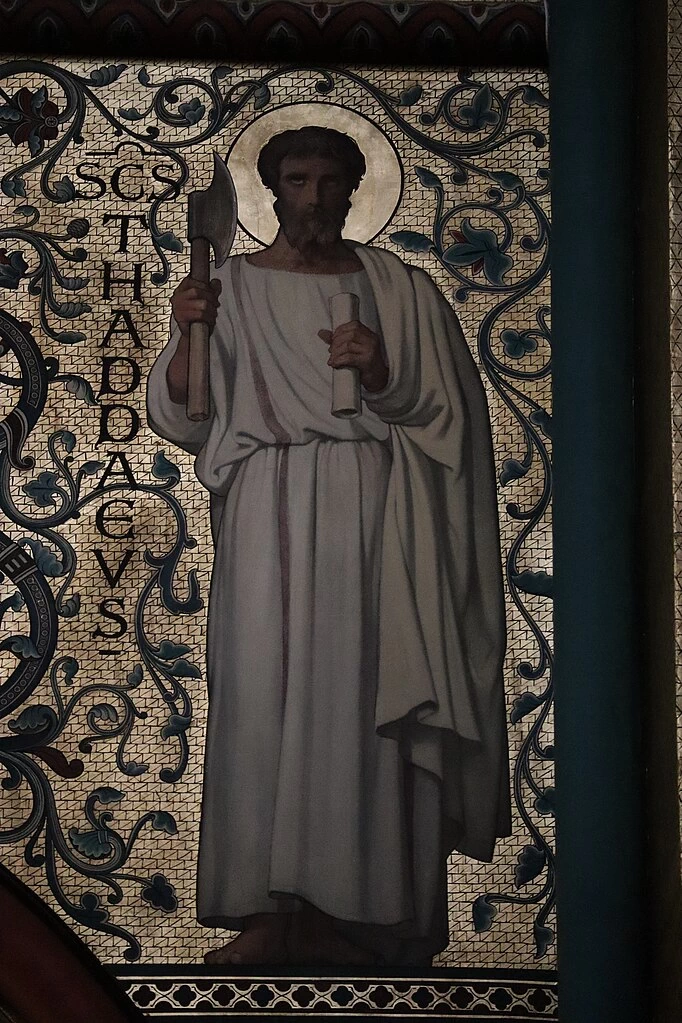 Hippolyte Flandrin - Murales dell'Abbazia di Saint, Germain, des, Prés, Apostolo Taddeo